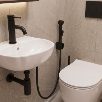 Rea Lungo Black Umyvadlová baterie s bidetovou sprškou REA-B2899