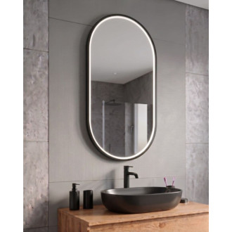 Zrcadlo Amirro VERONA OVAL 50x100 cm černá 412-665