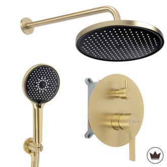 Rea Maxim Brush Gold + BOX Podomítková sprchová sada REA-P7066