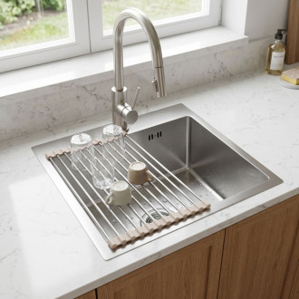 Rea Leo 50 Brush Nickel Ocelový dřez se sadou příslušenství 3 ks KPL-06048