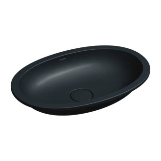 Omnires SHELL M+ umyvadlo pod desku, 54x34 cm, lávově černá matná SHELL540UPBLV