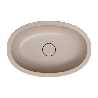 Omnires SHELL M+ umyvadlo pod desku, 54x34 cm, pískově béžová matná SHELL540UPDB