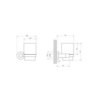 Omnires MODERN PROJECT kelímek, broušený nikl MP60320NI