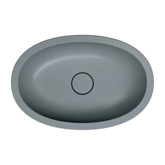 Omnires SHELL M+ umyvadlo pod desku, 54x34 cm, popelavě šedá matná SHELL540UPAG