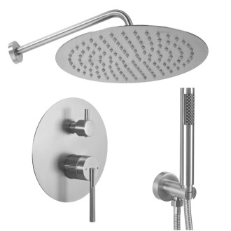 Rea Argon Nickel Brush + BOX Podomítkový sprchový set REA-P4413