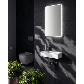 AQUA MINI keramické umývátko 38x14cm, otvor pro baterii vlevo, bílá AR446