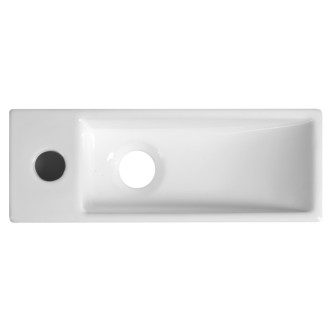 AQUA MINI keramické umývátko 38x14cm, otvor pro baterii vlevo, bílá AR446