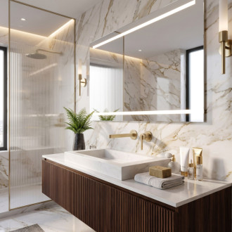 Rea Grace Brush Gold Podomítková umyvadlová baterie REA-B4461