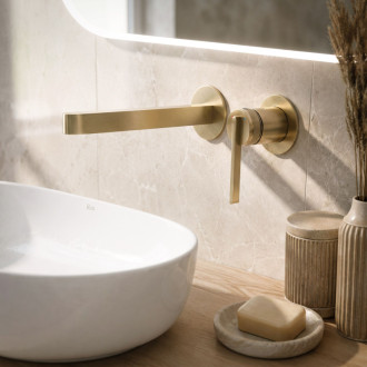 Rea Grace Brush Gold Podomítková umyvadlová baterie REA-B4461