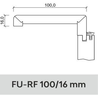 PRÜM Obložková zárubeň FU-KR 60/20,  850L/1985 G-TEC RAL 9005, ostění 100