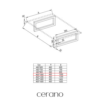 CERANO - Doska pod umývadlo Navira Pro + 2 konzoly pod dosku - antracitová - 100x3,6x46 cm
