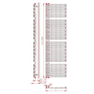 Radiátor Thermal Trend koupelnový "HTO" 596x1782 ANTRACIT