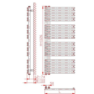 Radiátor Thermal Trend koupelnový "HTO" 746x1126