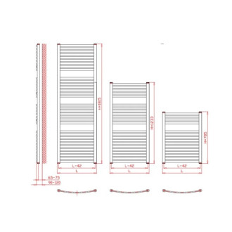 Radiátor Thermal Trend koupelnový "KM-SP" 750x1233