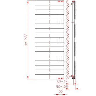 Radiátor Thermal Trend koupelnový "DHR" 750x1222 bílý