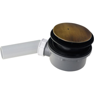 RETRO vaničkový sifon, průměr 90mm, DN40, krytka bronz 905693