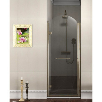 ANTIQUE sprchové dveře otočné, 800mm, levé, ČIRÉ sklo, bronz GQ1280LC