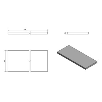 AVICE deska 120x50cm, dub Rover AV124