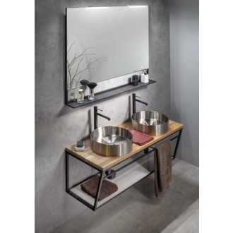 SKA konzole s policí 1200x400x460mm, černá mat SKA104