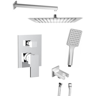 CUBEMIX podomítkový sprchový set s pákovou baterií, 2 výstupy, vyústění, chrom CM042-01