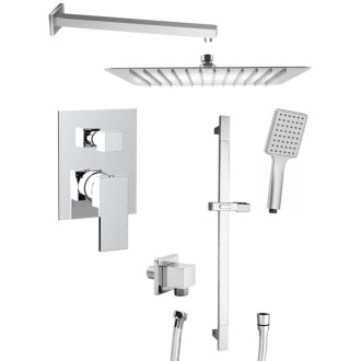 CUBEMIX podomítkový sprchový set s pákovou baterií, posuvný držák sprchy, chrom CM042-02