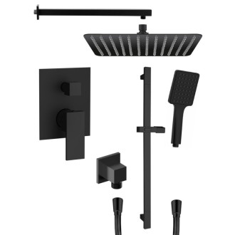 CUBEMIX podomítkový sprchový set s pákovou baterií, držák sprchy, černá mat CM042B-02