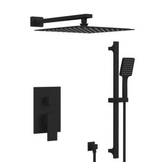 CUBEMIX podomítkový sprchový set s pákovou baterií, držák sprchy, černá mat CM042B-02