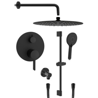 ICONIC podomítkový sprchový set s pákovou baterií, držák sprchy, černá mat AF042B-02