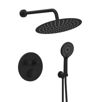 SMART SELECT podomítkový sprchový set s termostatickou baterií, černá mat RP032B-01
