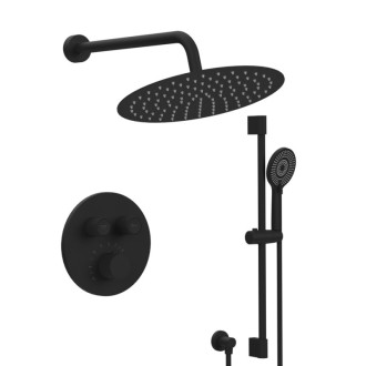 SMART SELECT podomítkový sprchový set s termostatickou baterií,  černá mat RP032B-02