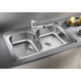 Blanco TIPO 8 Compact 513459 dvojdrez nerez prírodný lesk drez vstavaný