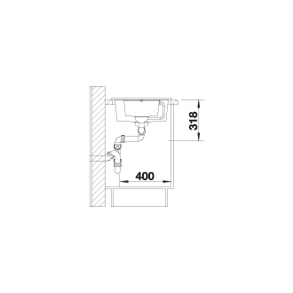 Blanco METRA 6 S Compact 513473 drez s odkvapom, obojstranný antracit drez vstavaný