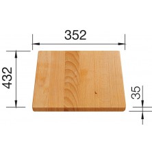 Blanco krájacia doska drevená pre PLENTA bukové drevo 219891 príslušenstvo