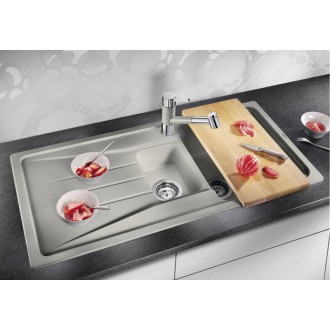 Blanco SONA 6 S 519854 drez s odkvapom, obojstranný aluminium drez vstavaný
