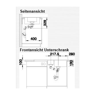 Blanco SONA 6 S 519854 drez s odkvapom, obojstranný aluminium drez vstavaný