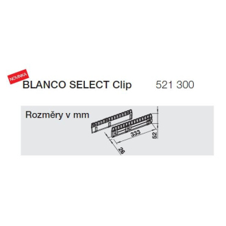 Blanco SELECT Clip plast čierny držiak na uchytenie sáčkov 521300 príslušenstvo