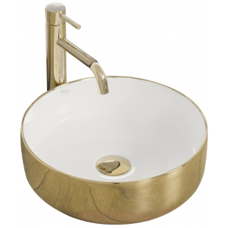 REA Umývadlo na dosku Sami Gold White REA-U1801