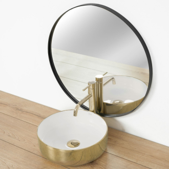REA Umývadlo na dosku Sami Gold White REA-U1801