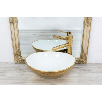 REA Umývadlo na dosku Sofia Gold/white REA-U0456