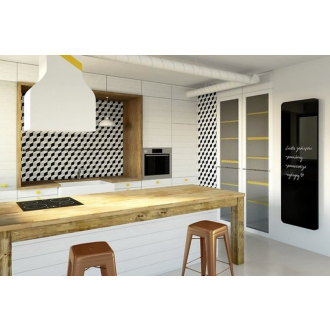 radiátor INDIVI NEW X 656x1806, C31 black mat/sklo čierne zvýšený výkon RADINDNX70180E31L05