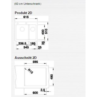 Blanco PLEON 6 Split 521691 jednodrez bez odkvapu aluminium drez vstavaný