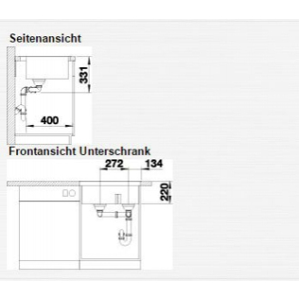 Blanco PLEON 6 Split 521691 jednodrez bez odkvapu aluminium drez vstavaný