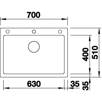 Blanco PLEON 8 523045 jednodrez bez odkvapu aluminium drez vstavaný