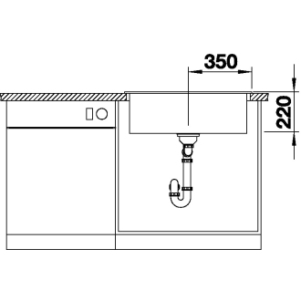 Blanco PLEON 8 523045 jednodrez bez odkvapu aluminium drez vstavaný