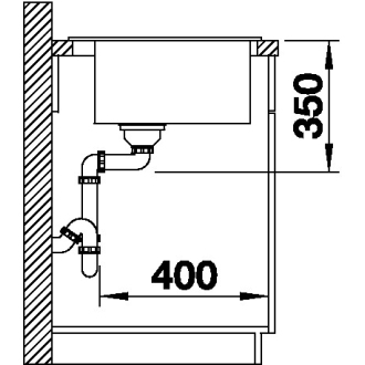Blanco PLEON 8 523045 jednodrez bez odkvapu aluminium drez vstavaný