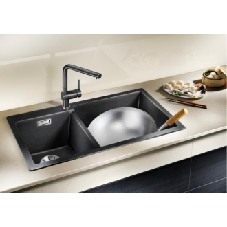 Blanco PLEON 9 523059 dvojdrez, hlavný drez vpravo aluminium drez vstavaný