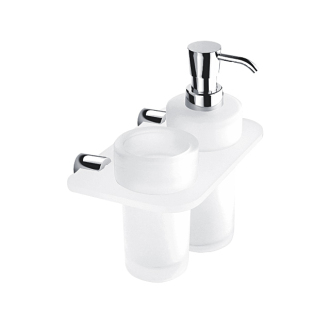 Nimco Bormo BR X3-5831W-26 Dvojitý držiak dávkovača a poháre chróm