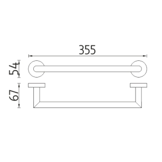 Nimco Unix UN 13035A-26 Držiak na uteráky, 36 cm chróm
