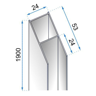 Prodĺžovací profil pre kabíny a dvere K7512
