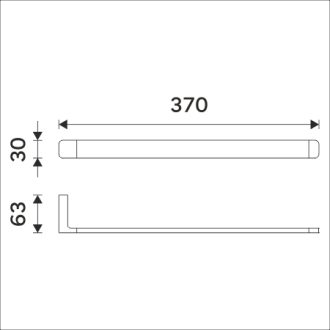 Nimco MAYA Držiak na uteráky, 37 cm MAC 29097-90